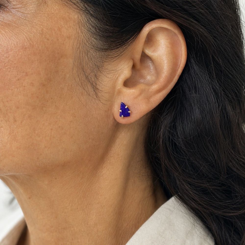 Lapis Small Stone Studs