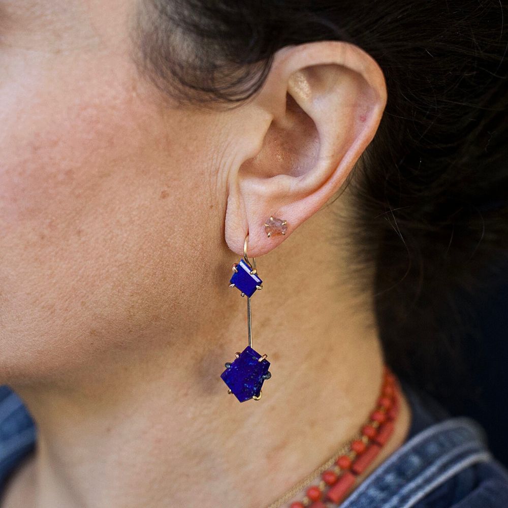 Lapis Day to Night Earring Set