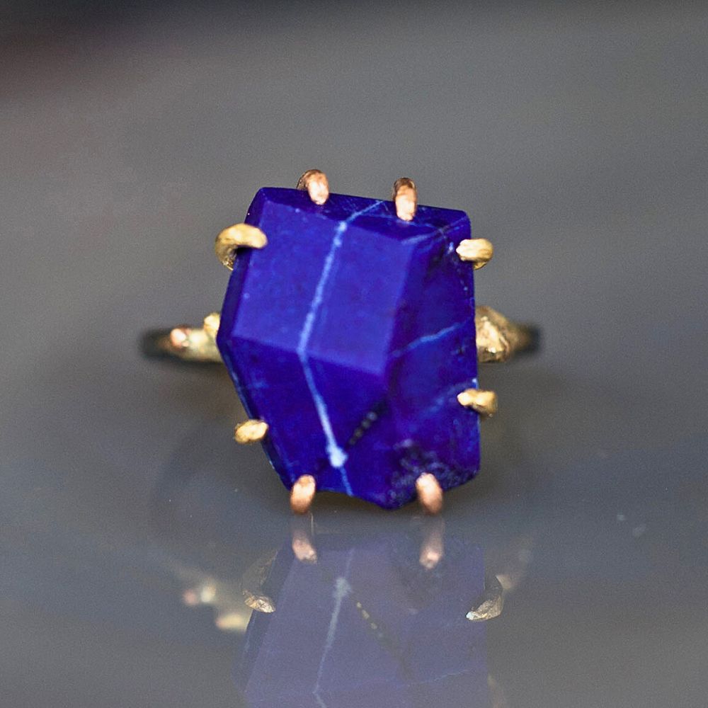 Lapis Large Stone Ring
