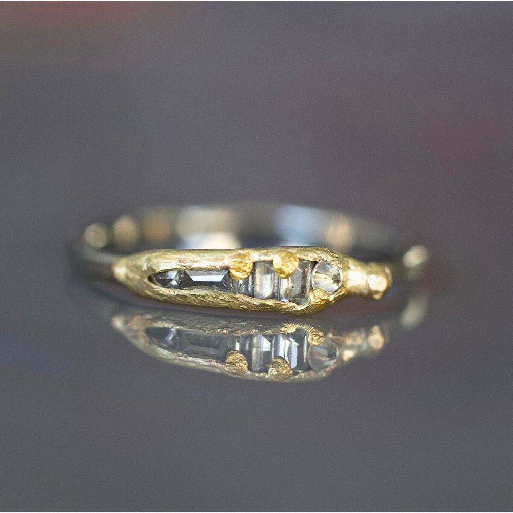 Mixed Diamond Band with a Palladium Band