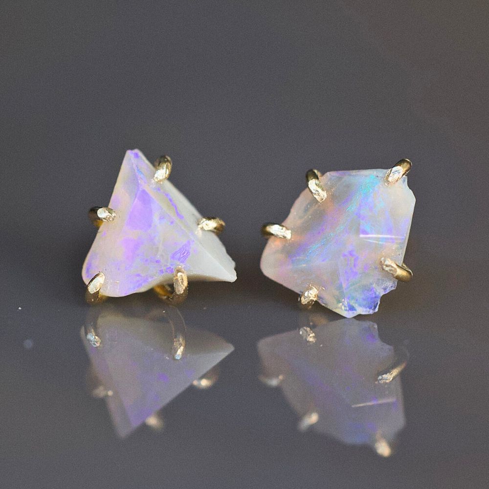 Australian Opal Small Stone Studs