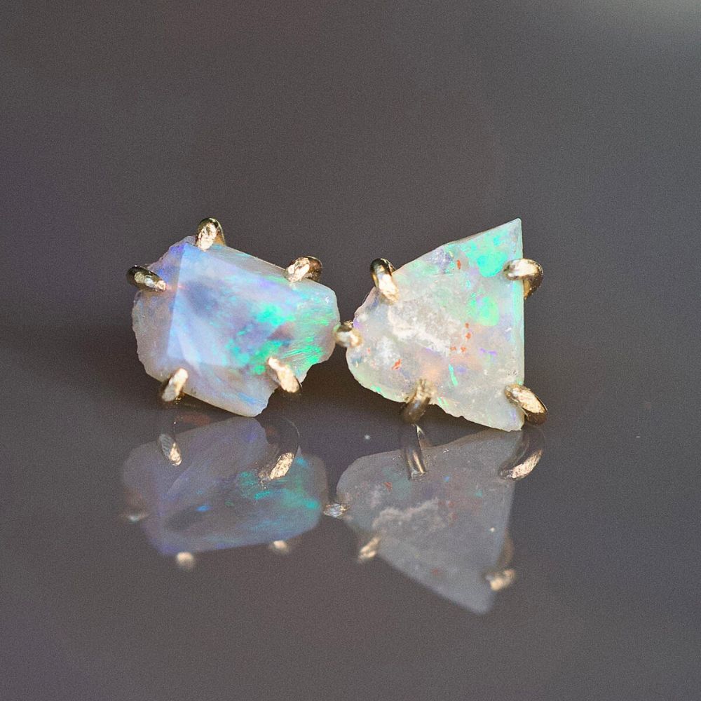 Australian Opal Small Stone Studs