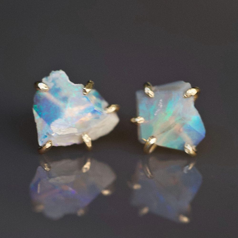 Australian Opal Small Stone Studs