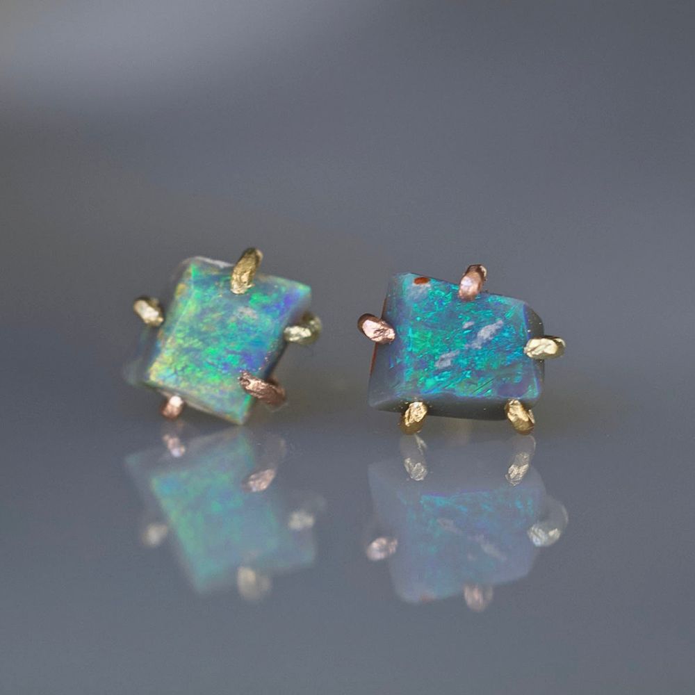 Australian Exceptional Opal Medium Stone Studs
