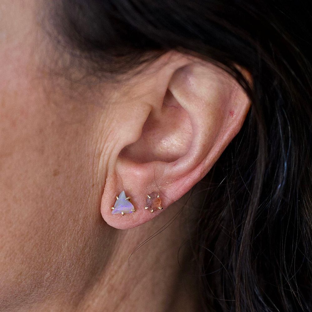 Australian Opal Small Stone Studs