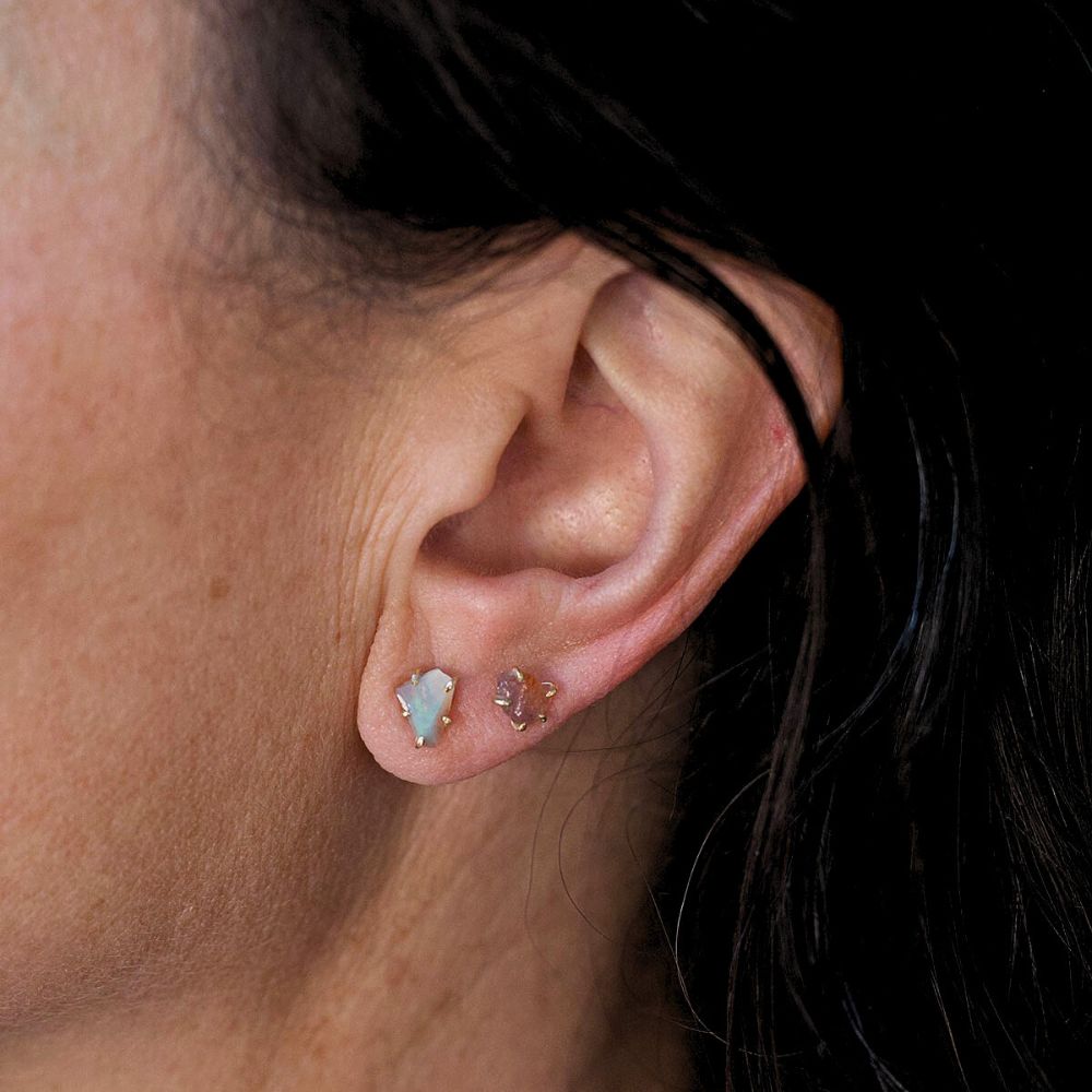 Australian Opal Small Stone Studs