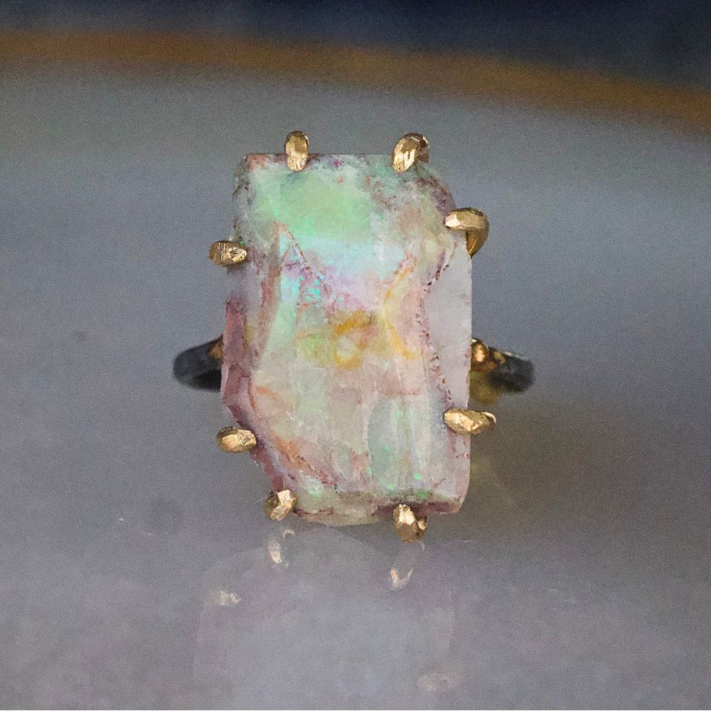 Australian Opal Large Stone Ring