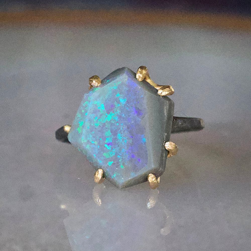 Australian Opal Large Stone Ring