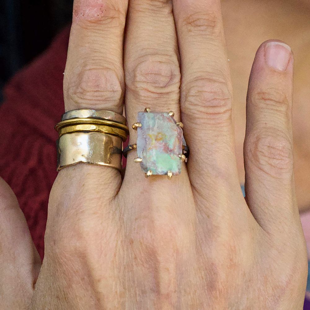 Australian Opal Large Stone Ring