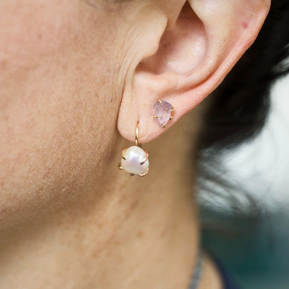 Freshwater Pearl Hook Earrings