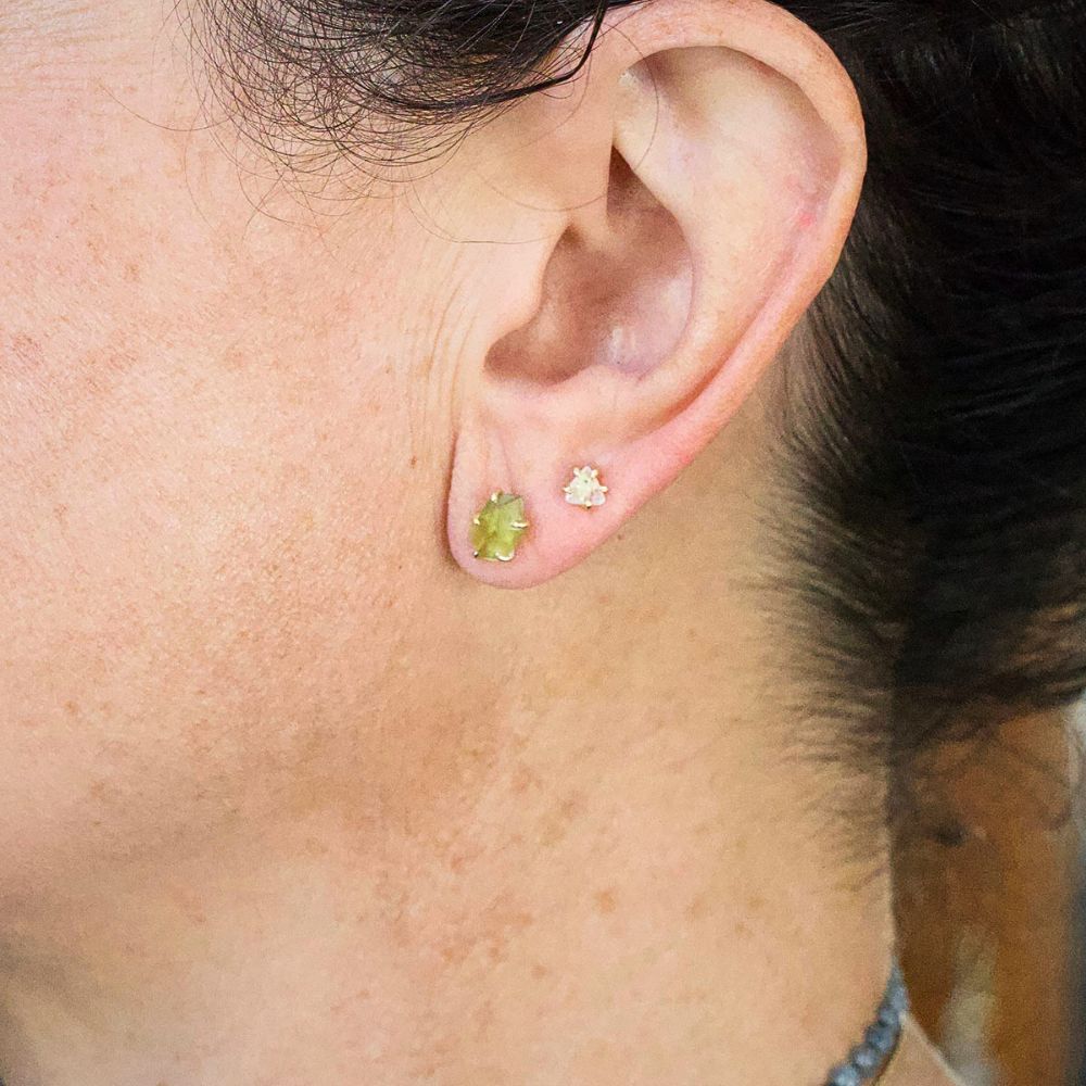 Chrysoprase Small Stone Studs
