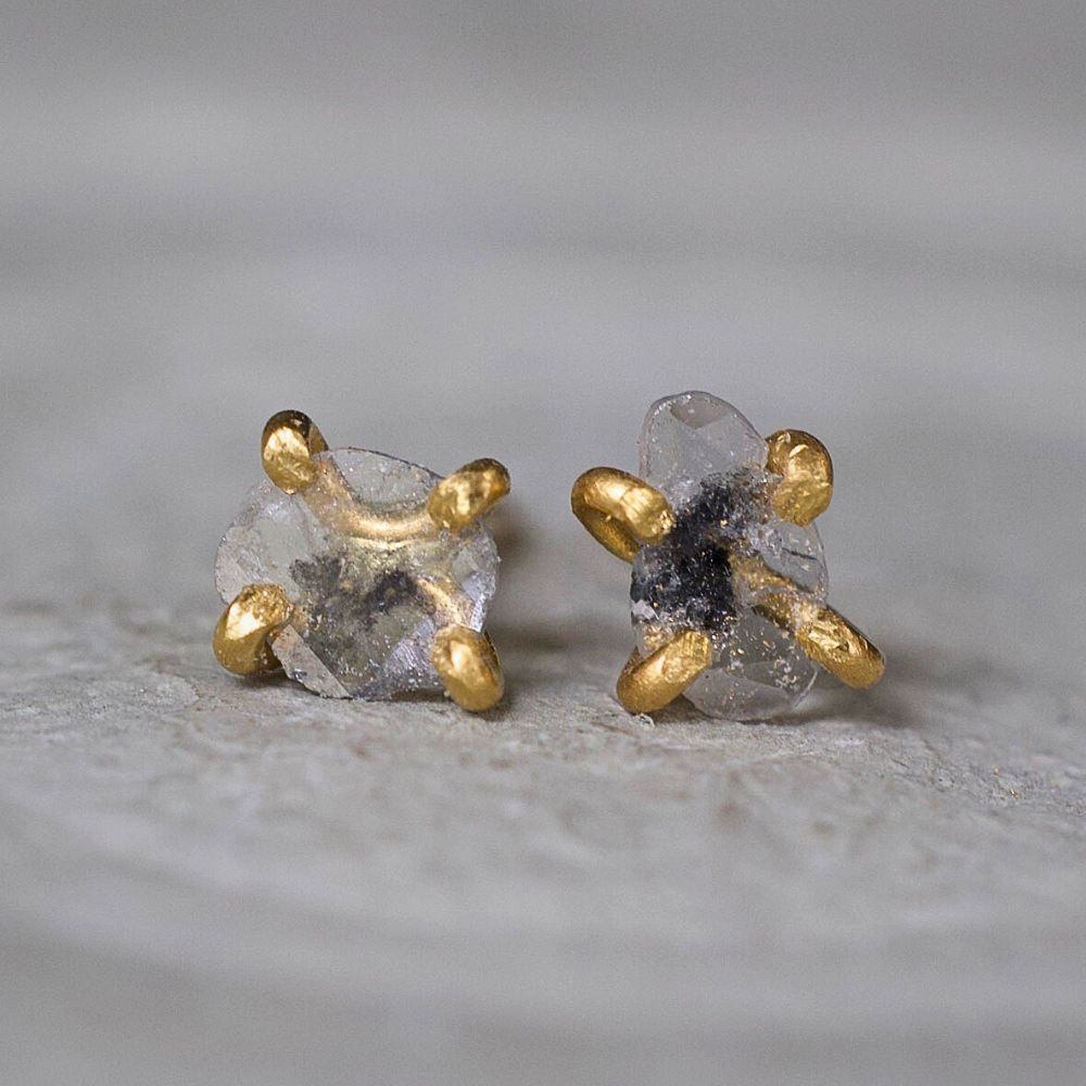 Polki Diamond Slice Studs