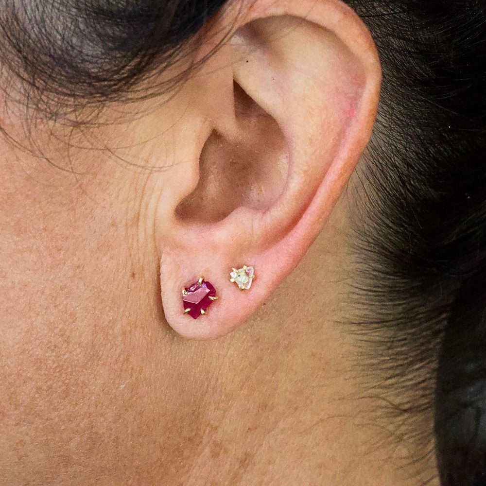 Ruby Small Stone Studs
