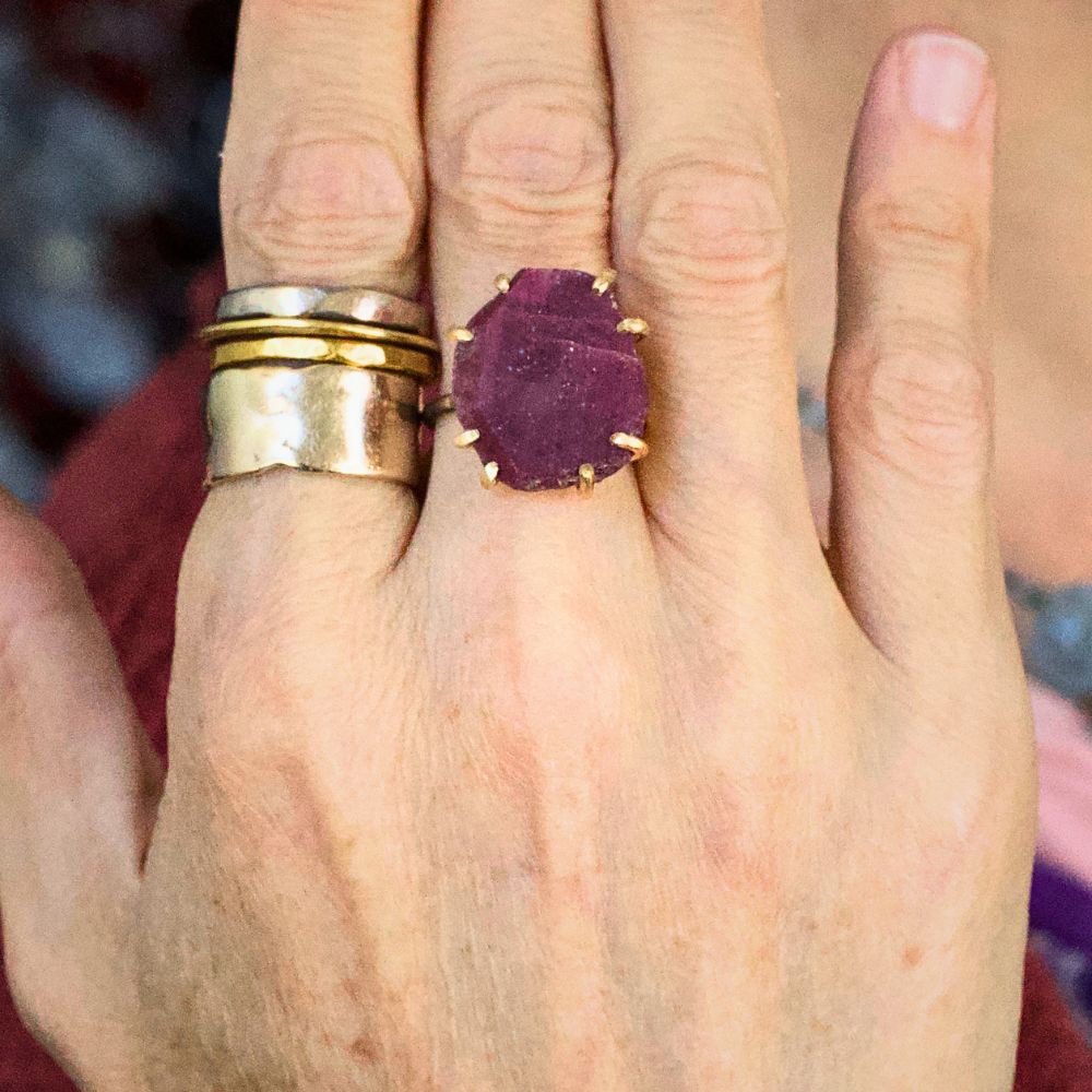 Ruby Large Stone Ring