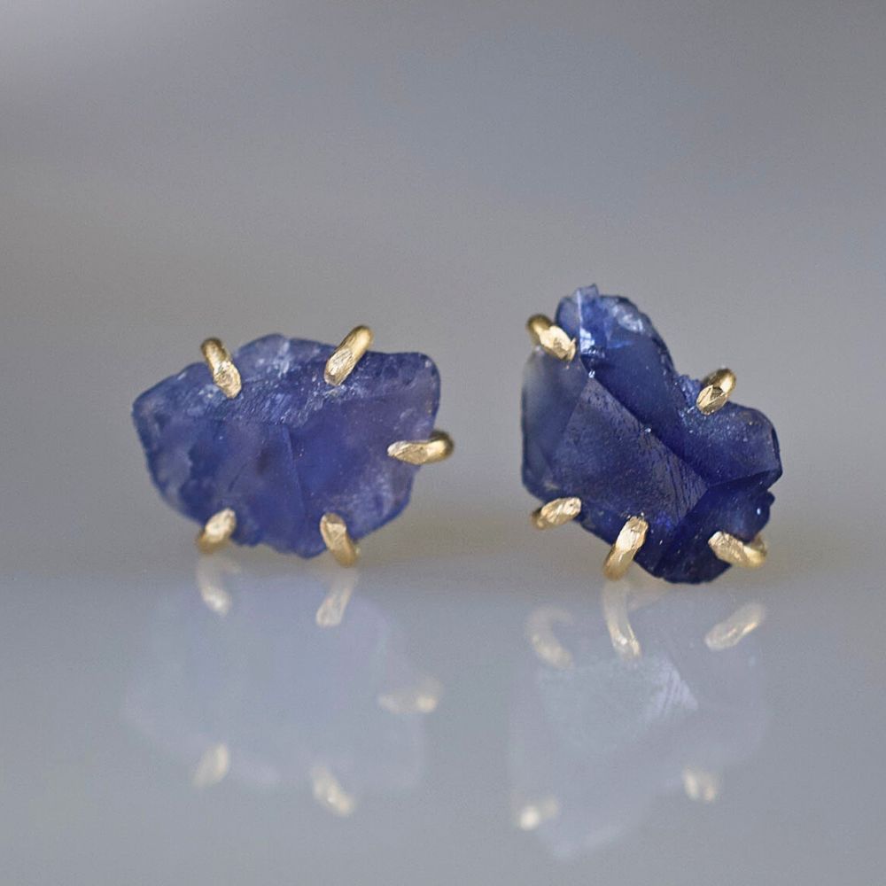 Blue Sapphire Small Stone Studs