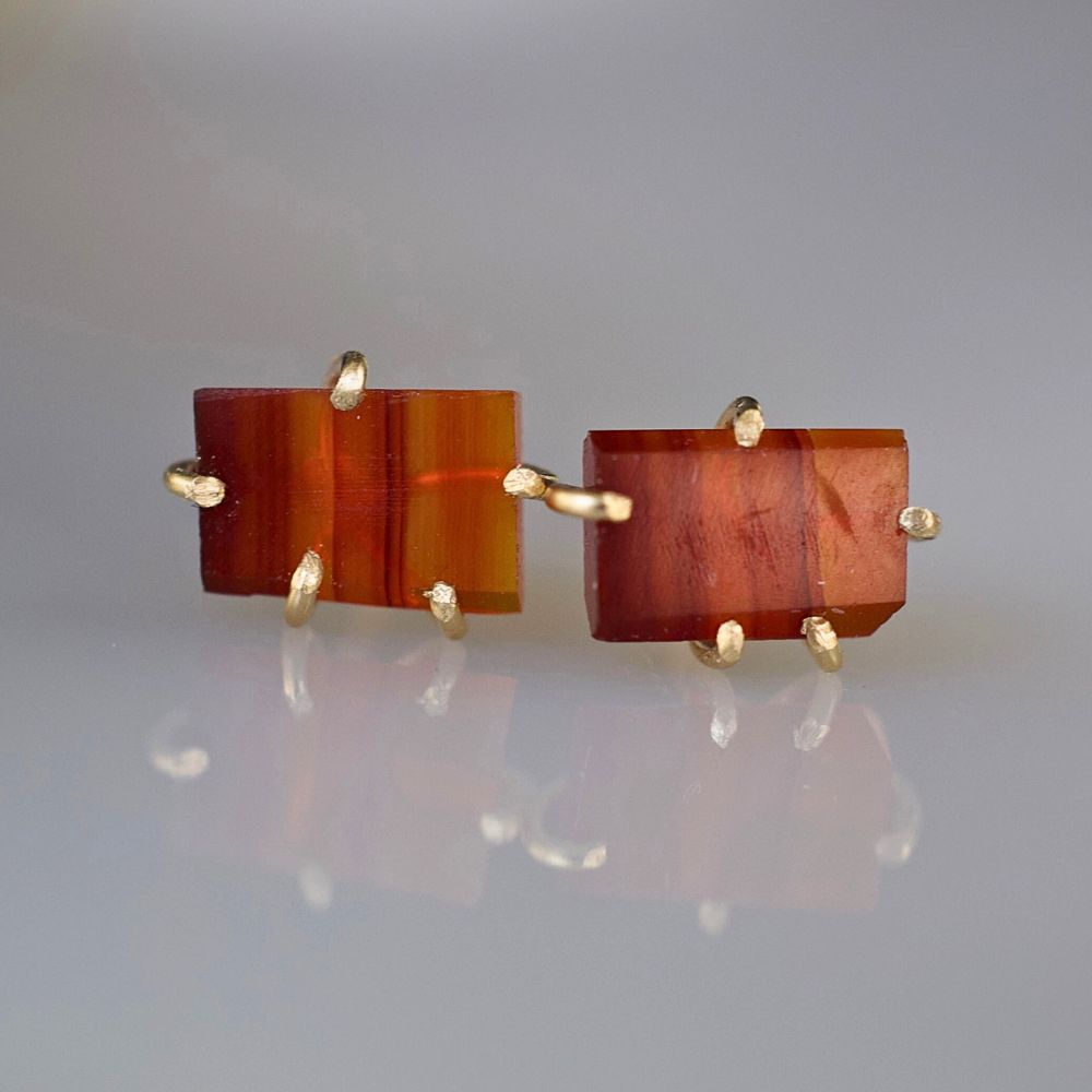 Carnelian Medium Stone Studs