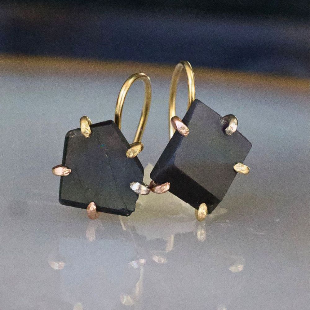 Spectrolite (High Quality Labradorite from Finland) Hook Earrings