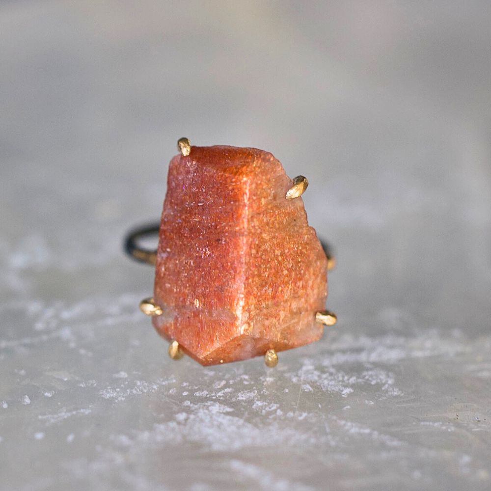 Sunstone Large Stone Ring
