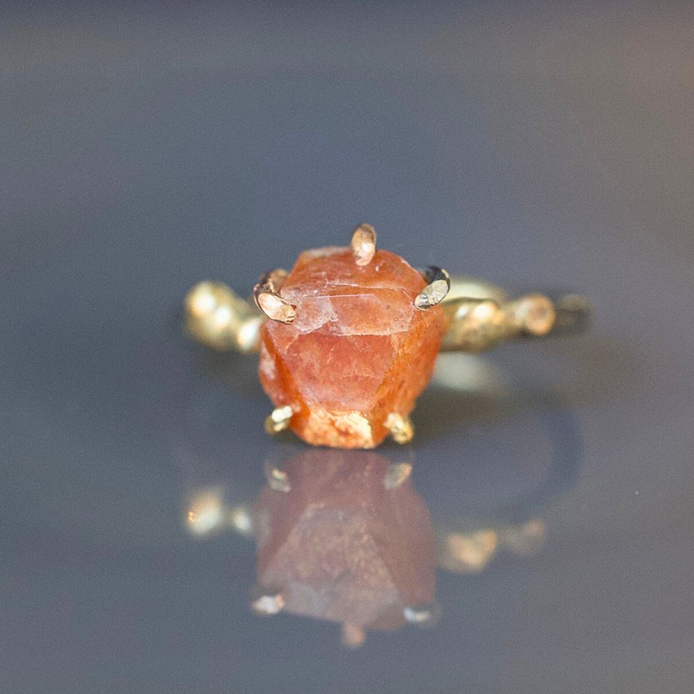 Sunstone Small Stone Ring