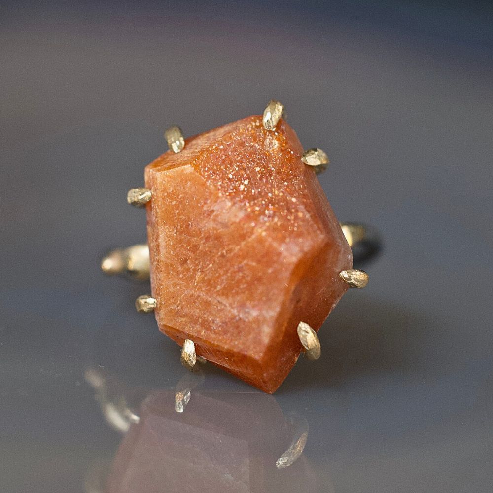 Sunstone Large Stone Ring