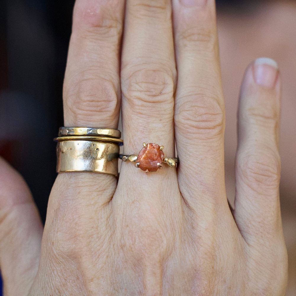 Sunstone Small Stone Ring