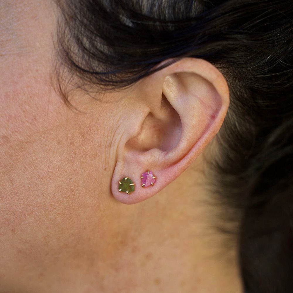 Tourmaline Single Small Stone Stud