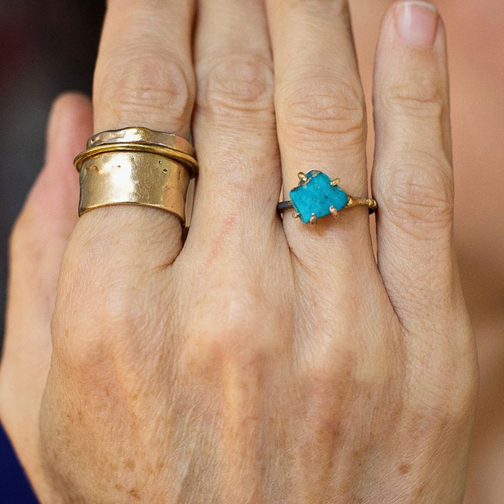 Zambian Turquoise Small Stone Ring