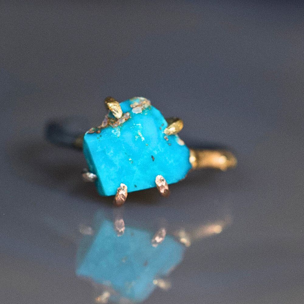 Zambian Turquoise Small Stone Ring