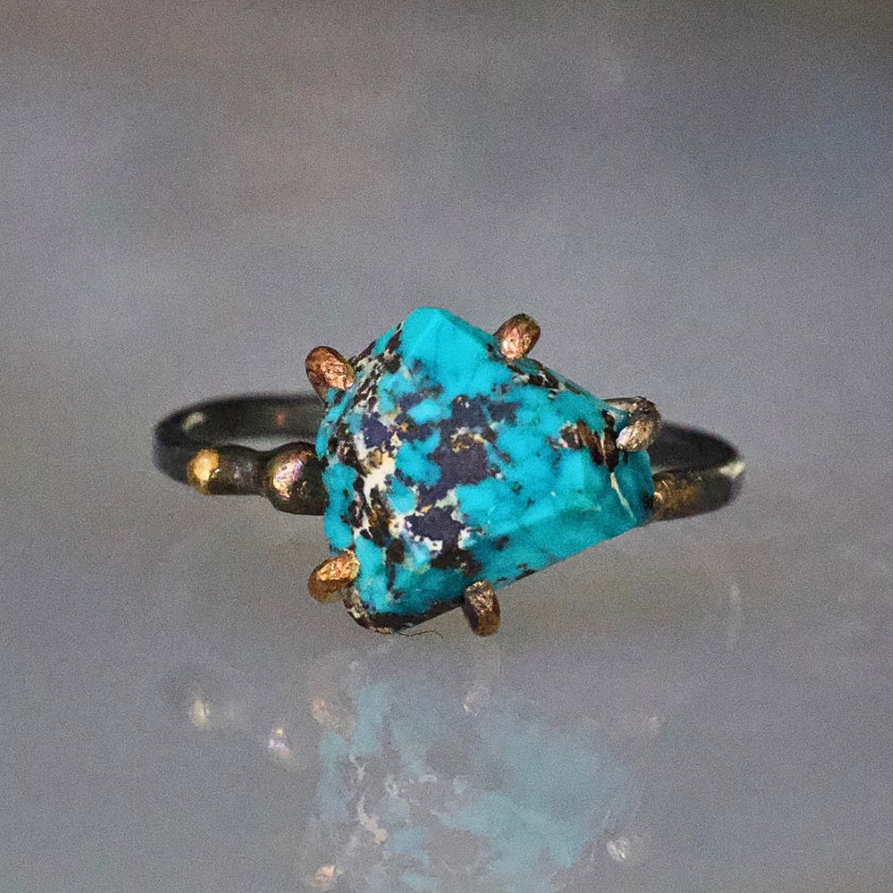 Zambian Turquoise Small Stone Ring