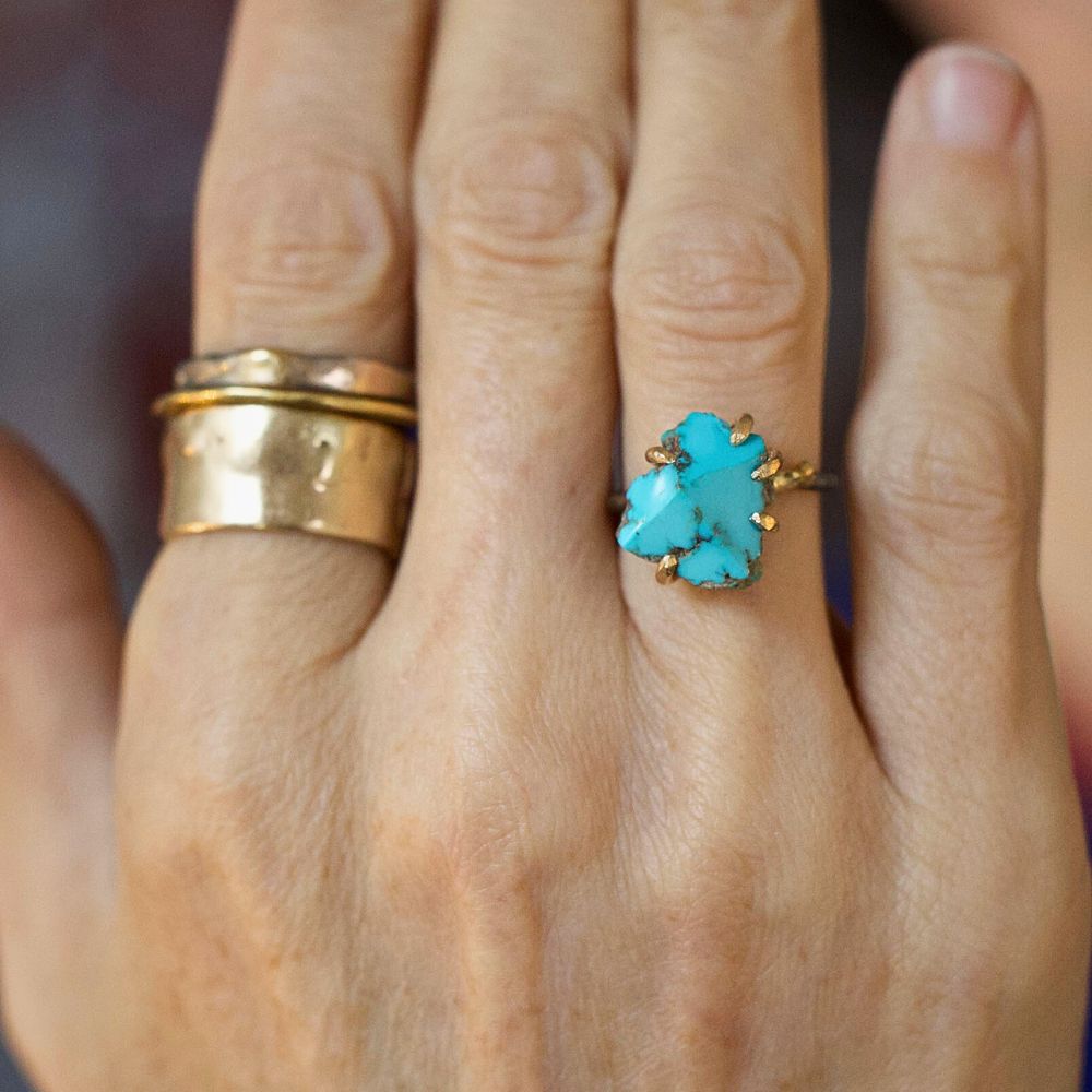 Zambian Turquoise Medium Stone Ring