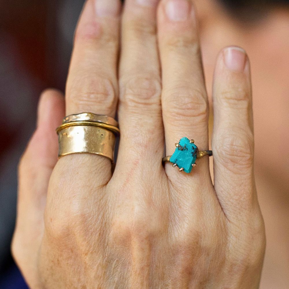 Zambian Turquoise Small Stone Ring