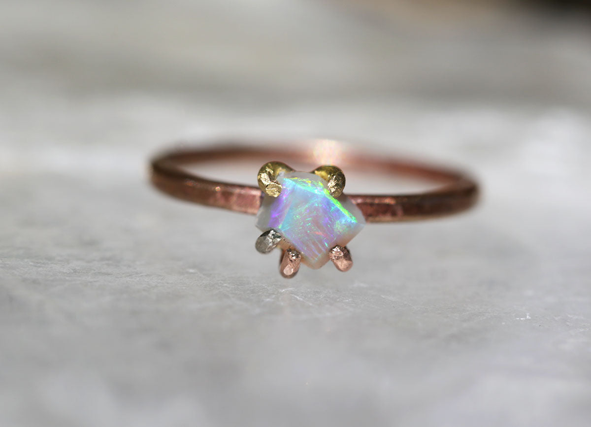 Australian Opal Rose Gold Ring