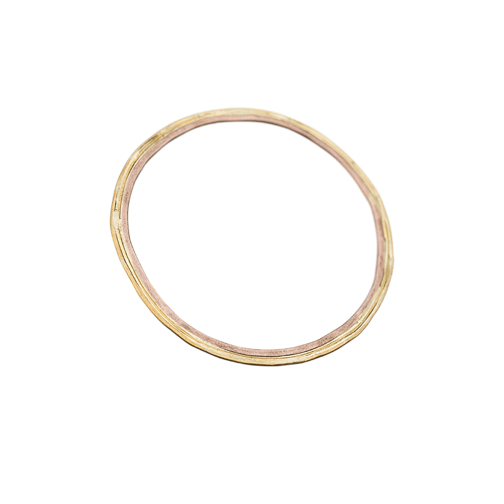 High carat ridge bangle