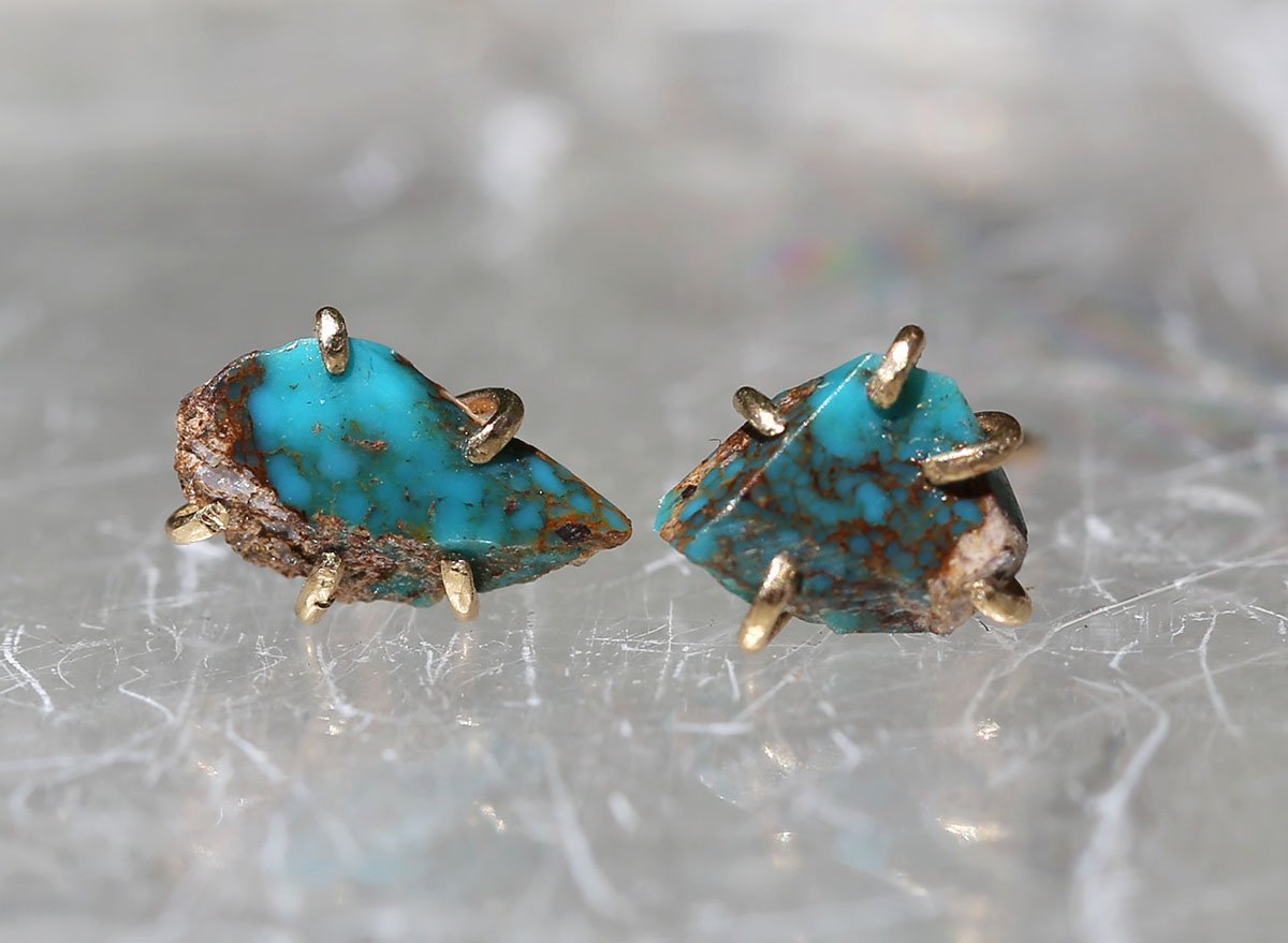 Zambian Turquoise small studs