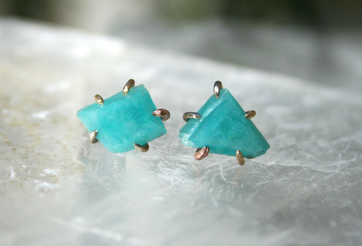 Colorado Amazonite large studs