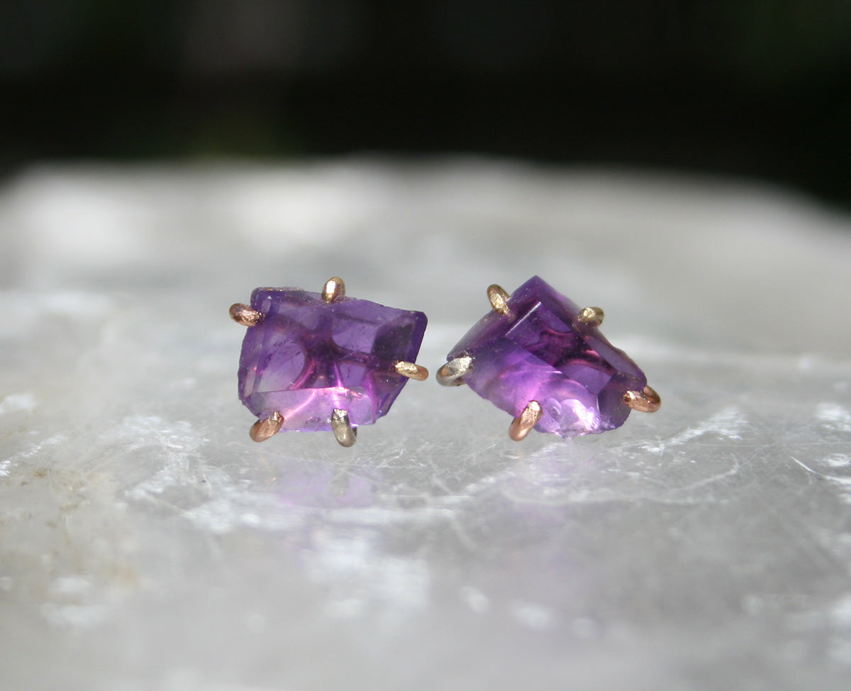 Amethyst studs