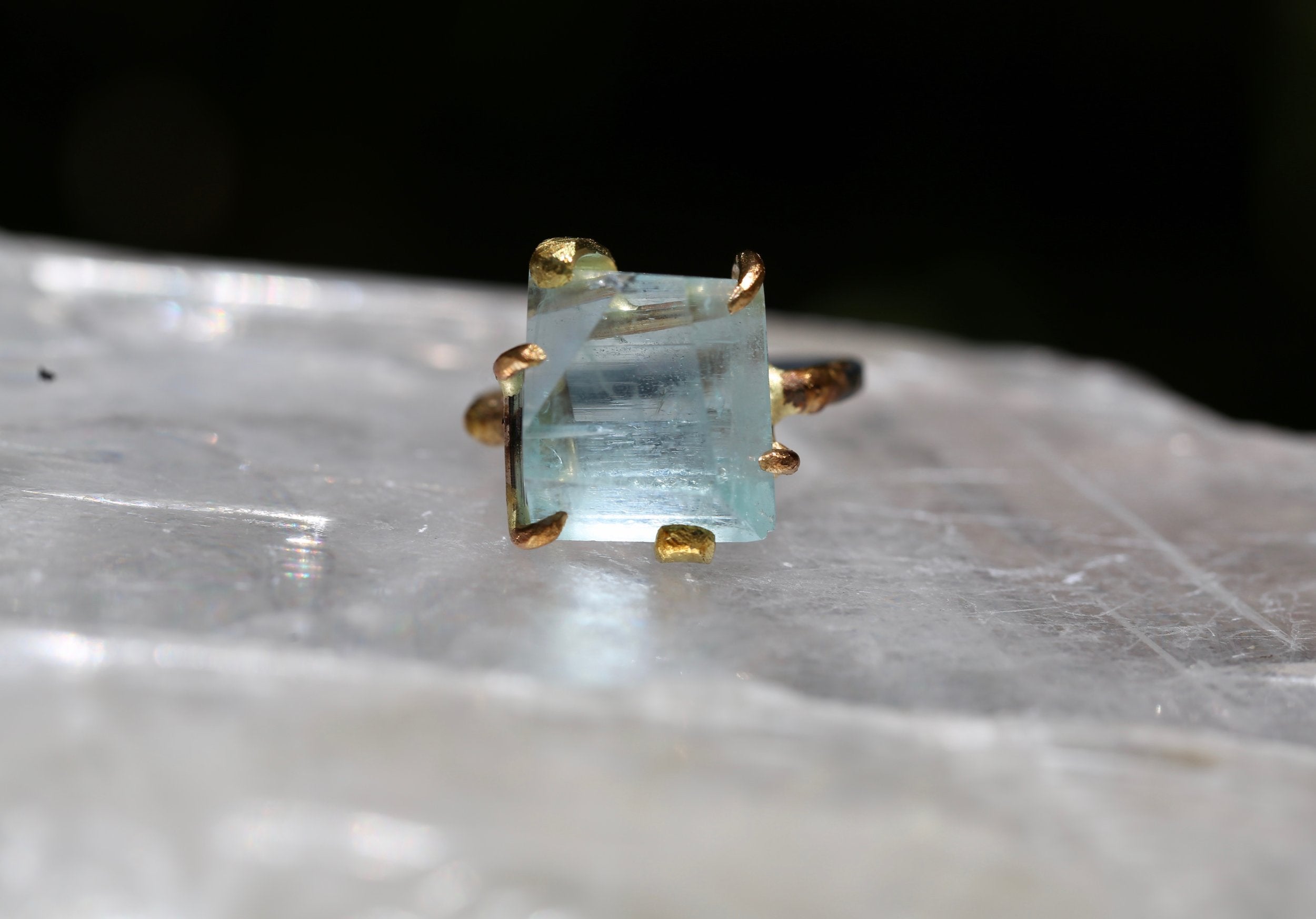 Aquamarine large ring