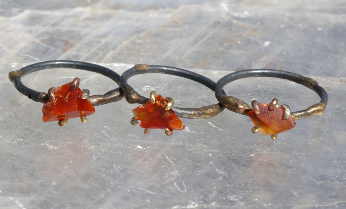 Oregon Carnelian rings