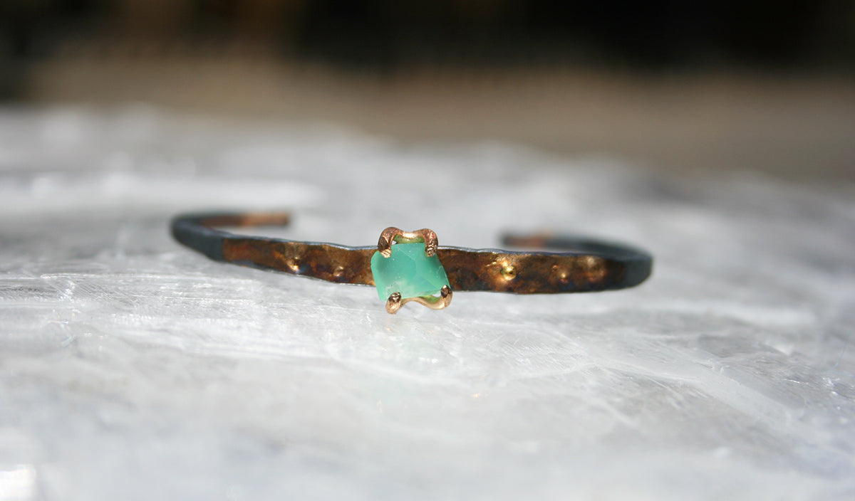 Chrysoprase cuff