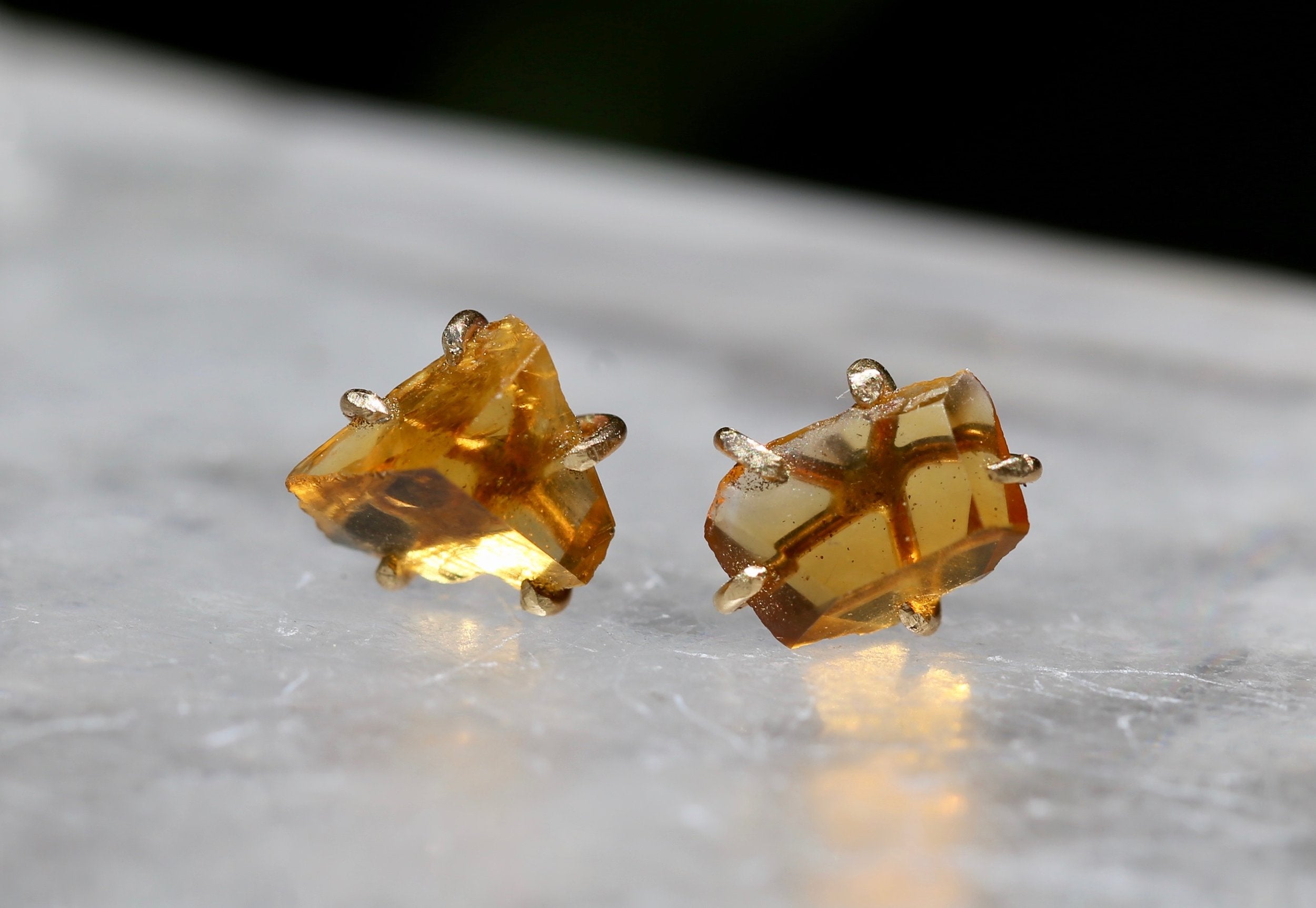 Citrine small studs