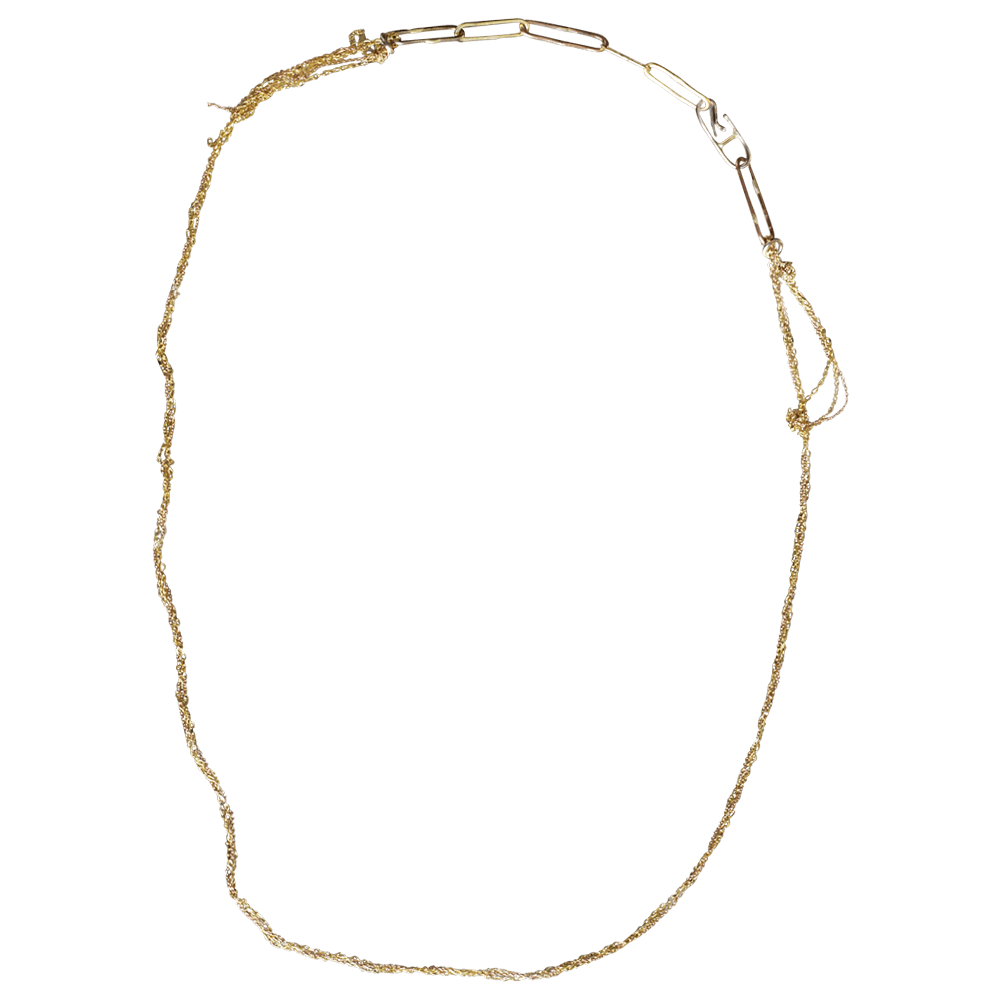 22" Hand Braided Gold Rope Chain