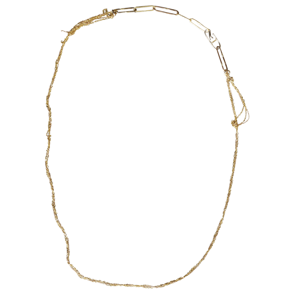 20" Hand Braided Gold Rope Chain