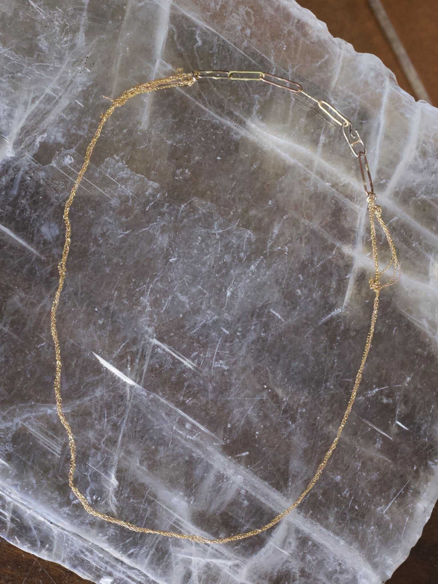 20" Hand Braided Gold Rope Chain