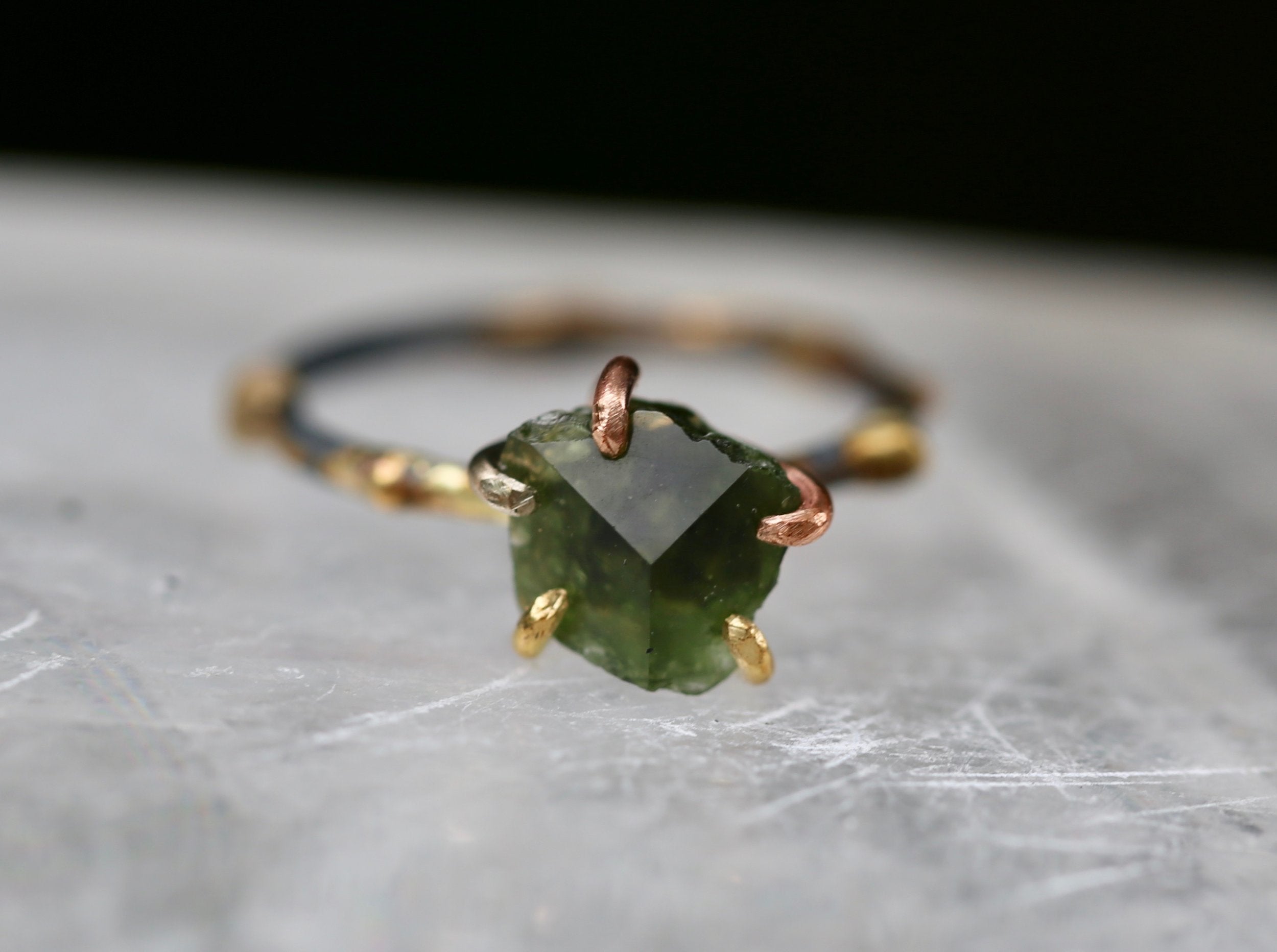 Moldavite small ring