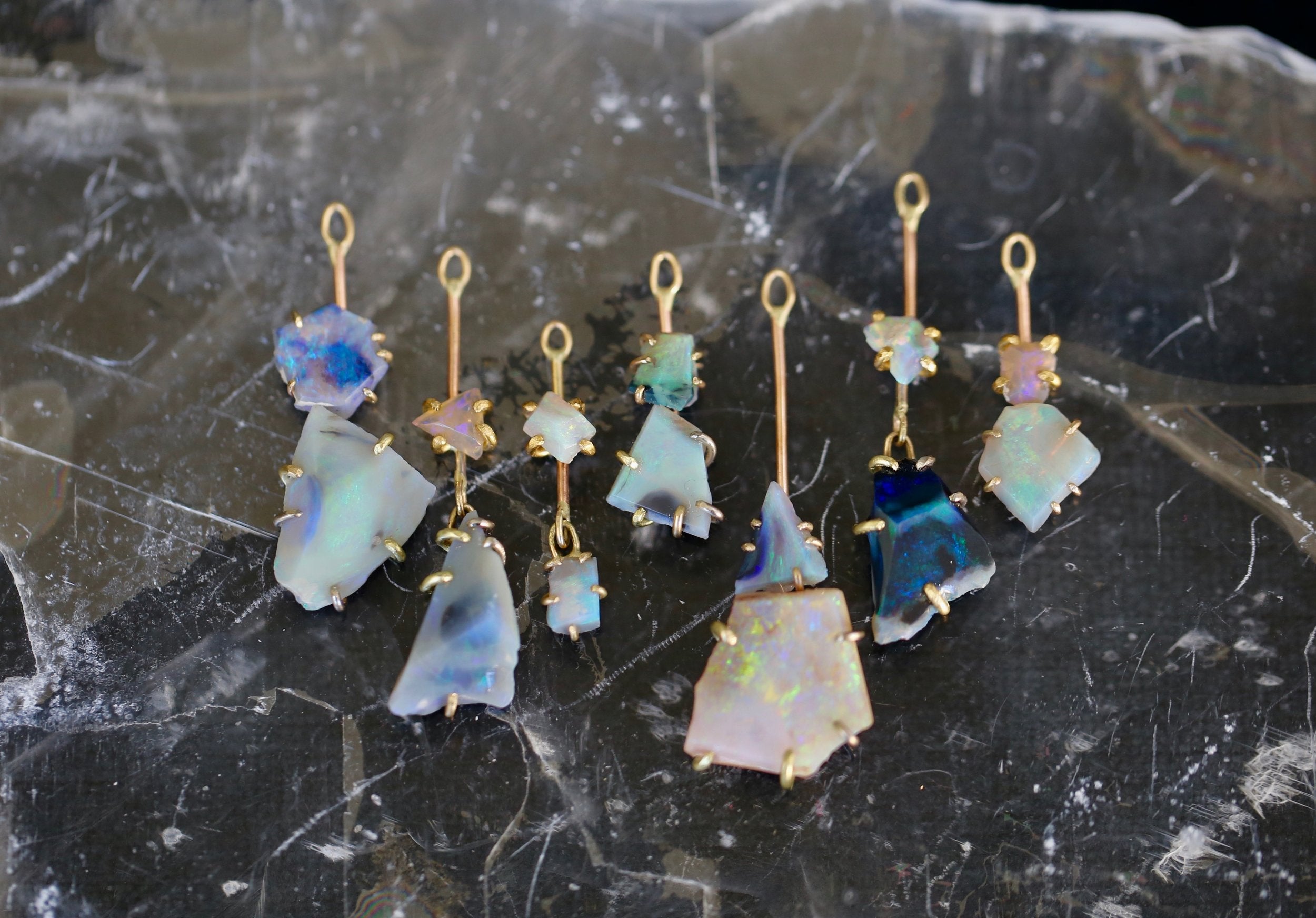 Australian Opal drop earrings