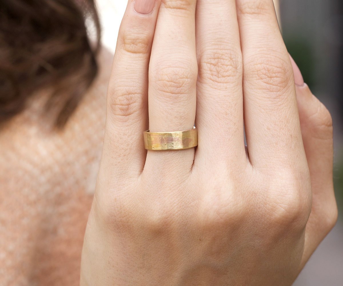 Rose Gold Flat Ribbon Ring