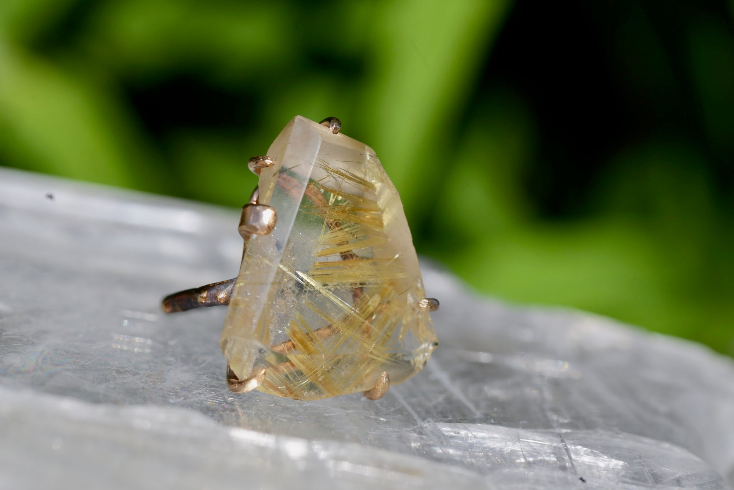 Tourmalated Quartz large ring