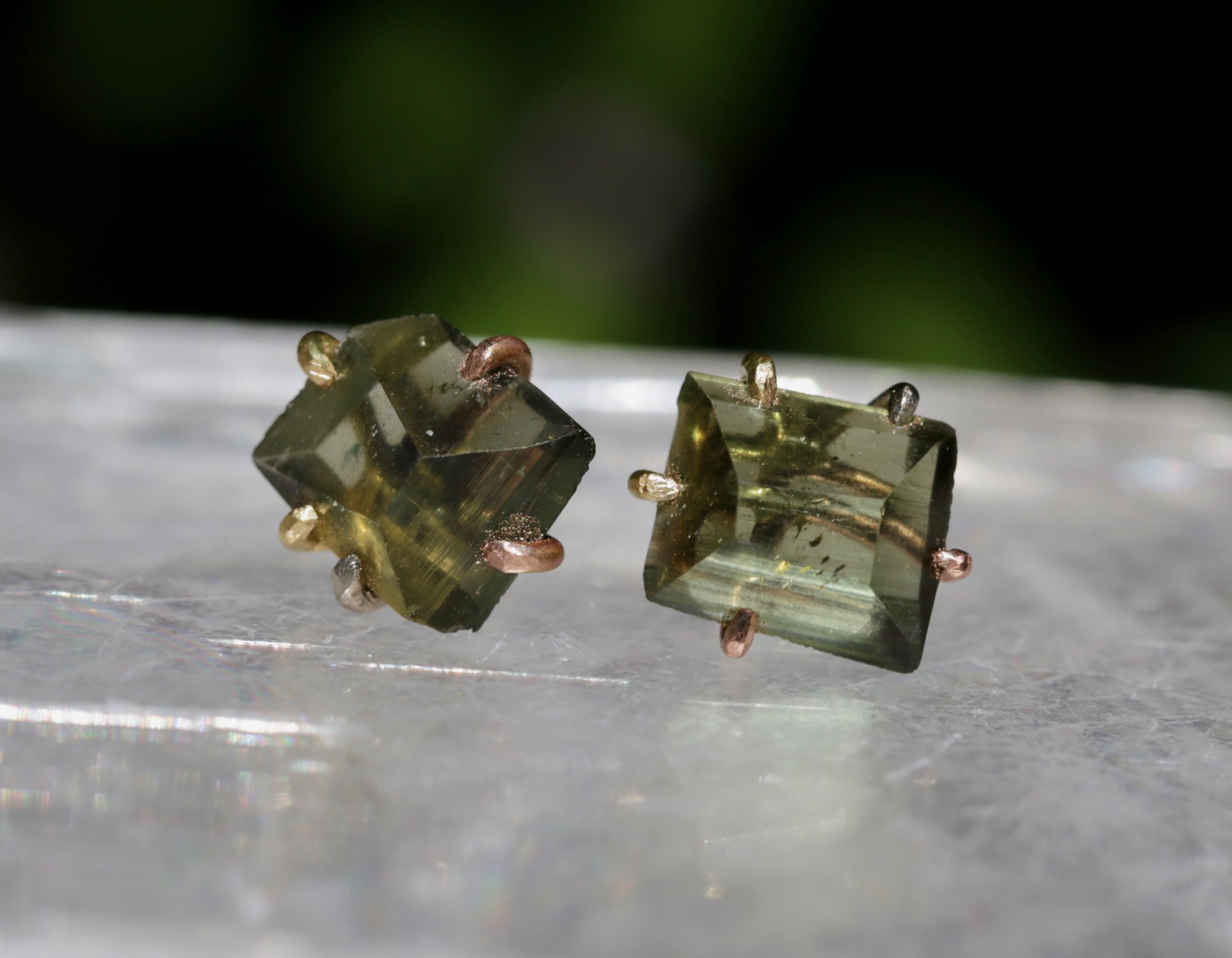 Tourmaline large studs