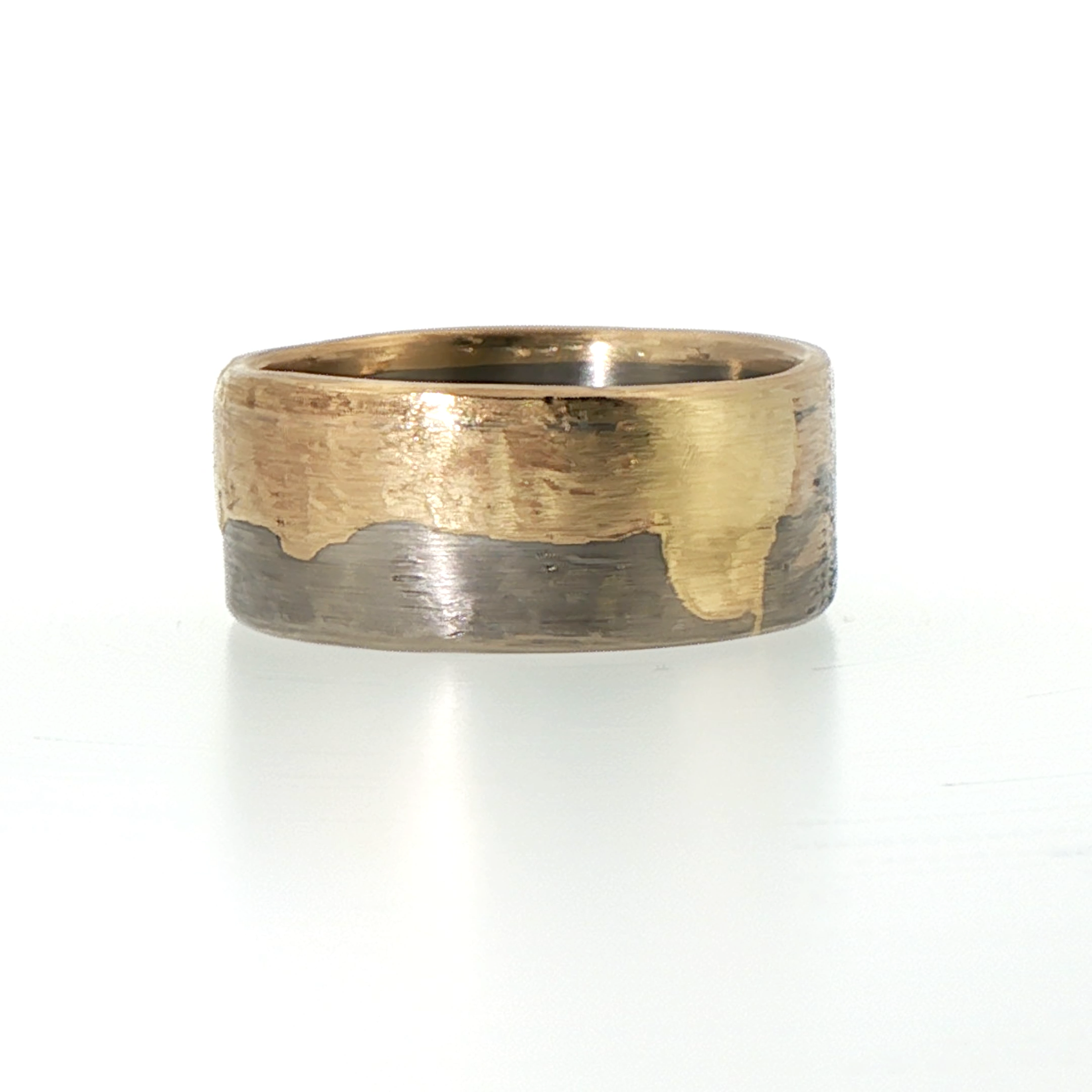 9MM Palladium and Gold Edge Band