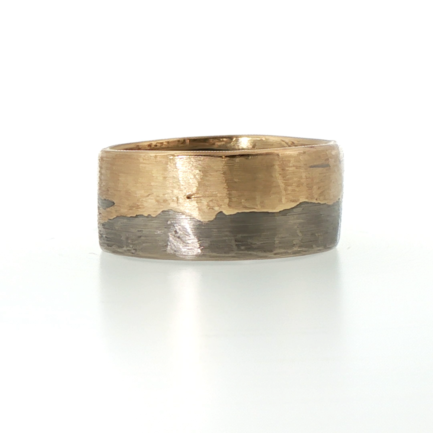 9MM Palladium and Gold Edge Band